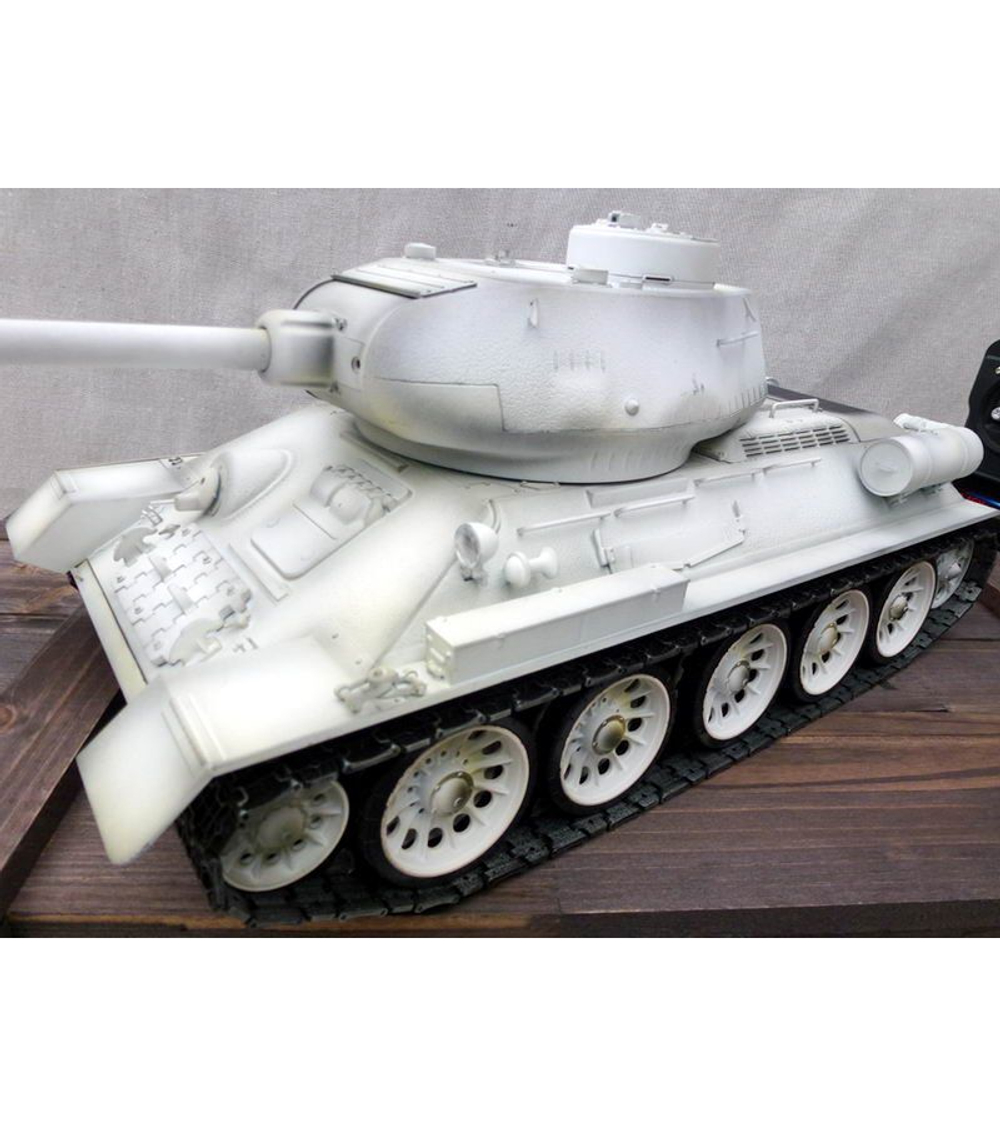 Р/У танк Taigen 1/16 T34-85 (СССР) (для ИК танкового боя) 2.4G (зимний)