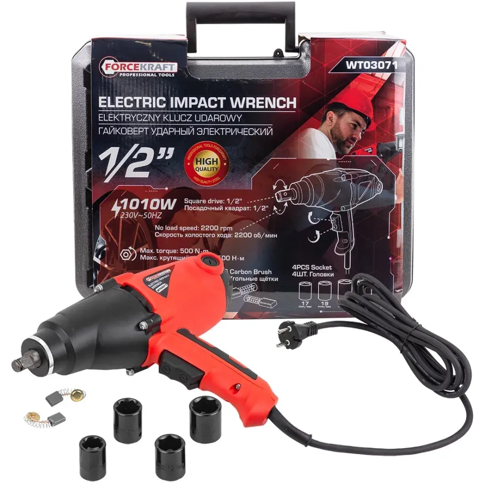 Гайковерт ударный электрический, 1010W FORCEKRAFT FK-WT03071