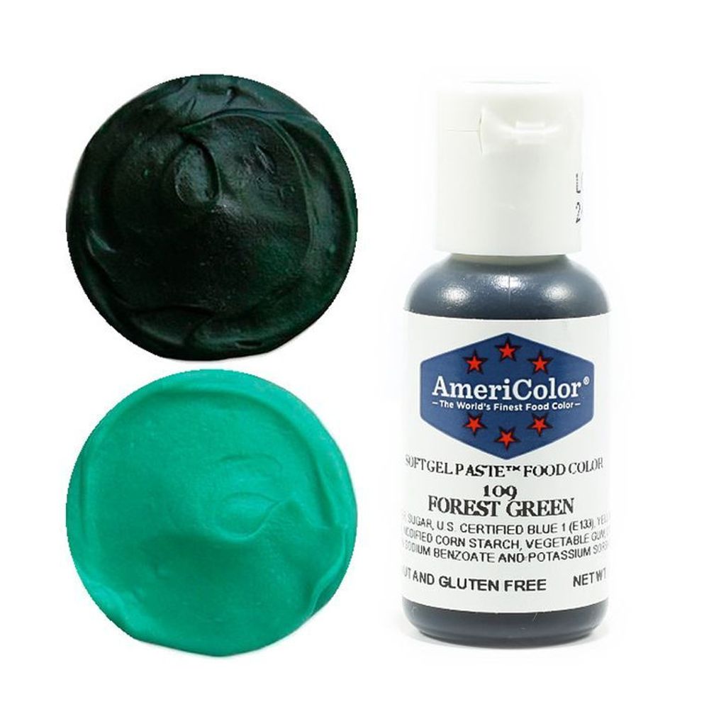 Гелевая краска #109 Americolor Forest Green «Зеленый лес» 21 гр