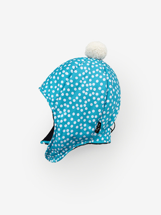 Зимняя шапка (точки на голубом)