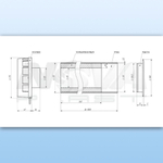 Клапан для приточной вентиляции NovaPROF КИВ-125 с вентиляционным каналом 0,5 м, фильтром и коричневой решеткой RAL8017