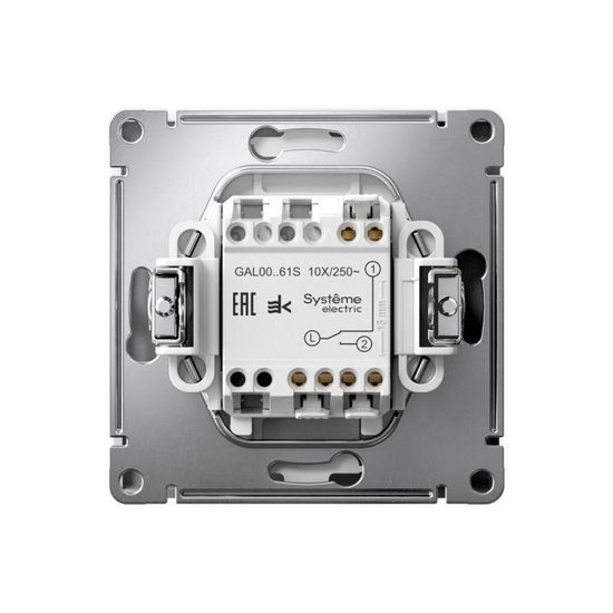 Переключатель 1-кл. ArtGallery 10AX быстрозажим. клем. механизм бел. SE GAL000161S