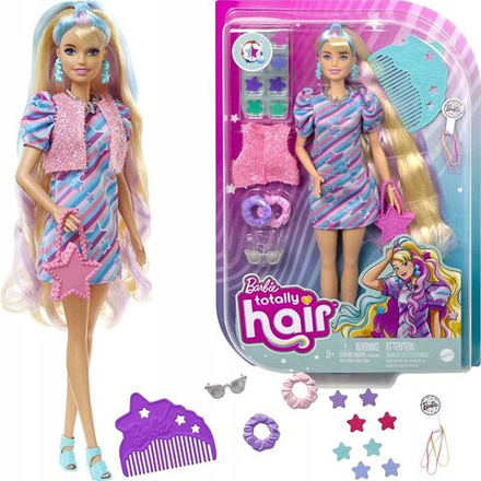 Кукла Mattel Barbie - Игровой набор Totally Hair кукла с длинными волосами + модные аксессуары - Барби HCM88