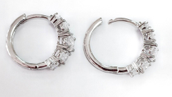 Серьги "Эстерелла" из серебра 925 пробы с фианитами