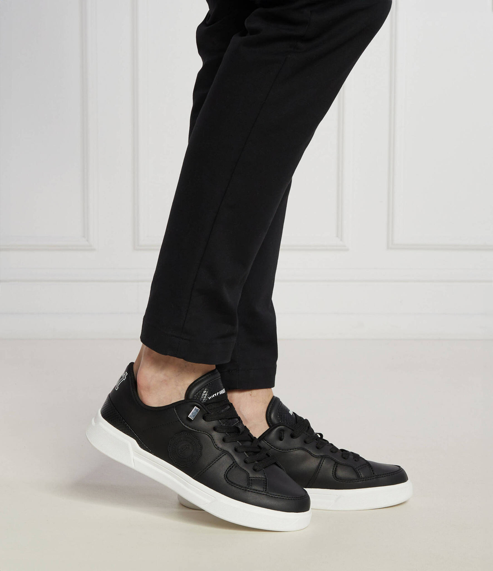 Кожаные кроссовки Just Cavalli - черный(76QA3SB5ZP279)