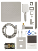 Душевая система с термостатом встраиваемая WONZON & WOGHAND, Брашированный никель (WW-88929003-BN)