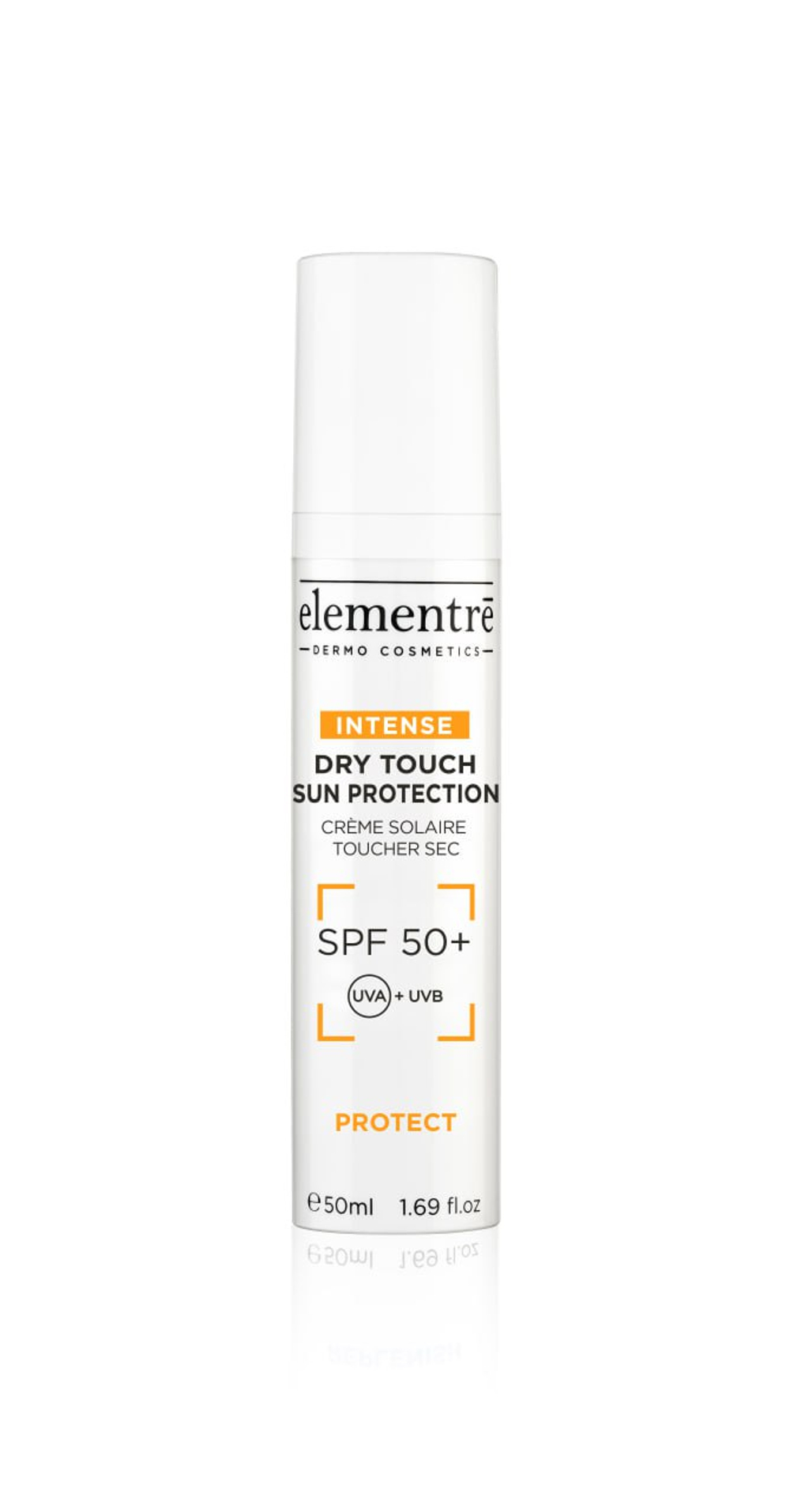 Солнцезащитный крем SPF50+ DRY TOUCH - SPF50+ DRY TOUCH SUN PROTECTION 50 ml от Elementrè Dermo Cosmetics, Швейцария, для кожи с активной выработкой себума и склонностью к жирному блеску.