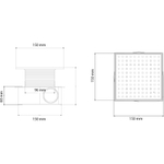 Душевой трап Boheme Smart Design 984-15-CR 15x15cm, нержавеющая сталь