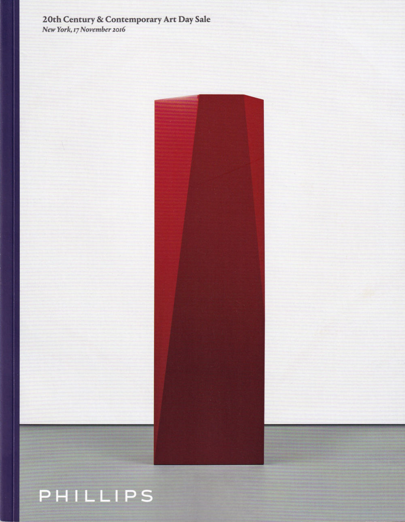 Каталог аукциона Phillips, Нью-Йорк, Современное искусство: дневные торги от 17 ноября 2016 года