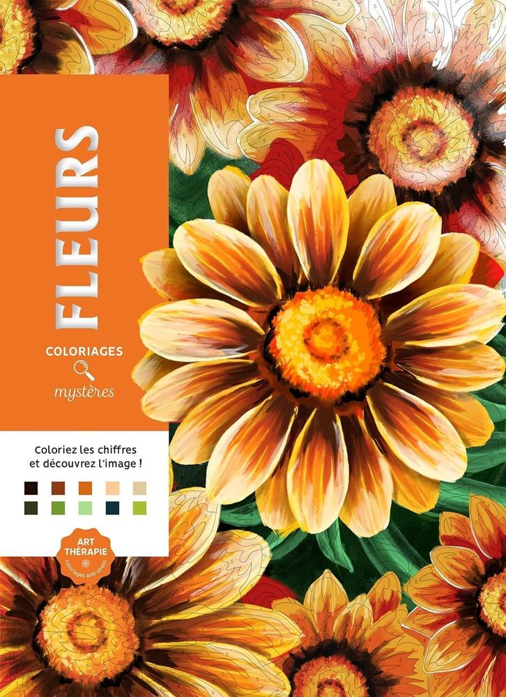 Раскраска по номерам Mysteres Coloriages - Fleurs - Цветы, 128стр. - 2019454246