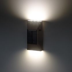 Светильник уличный ЭРА ERAFS012-07 на солнечной батарее настенный 6 LED | Садовые фасадные светильники