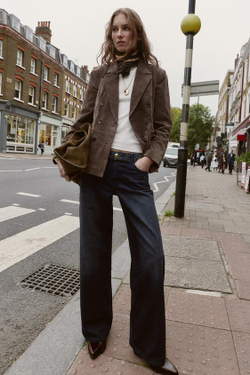 ZARA ДЖИНСЫ Z1975 СО СРЕДНЕЙ ПОСАДКОЙ И ЖАККАРДОВЫМ ПОЯСОМ, ЧЕРНЫЙ