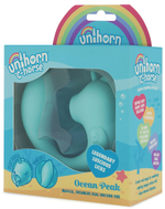 Голубой С-образный вибромассажер C Horse Ocean Peak со стимуляцией язычком (Цвет: желтый)