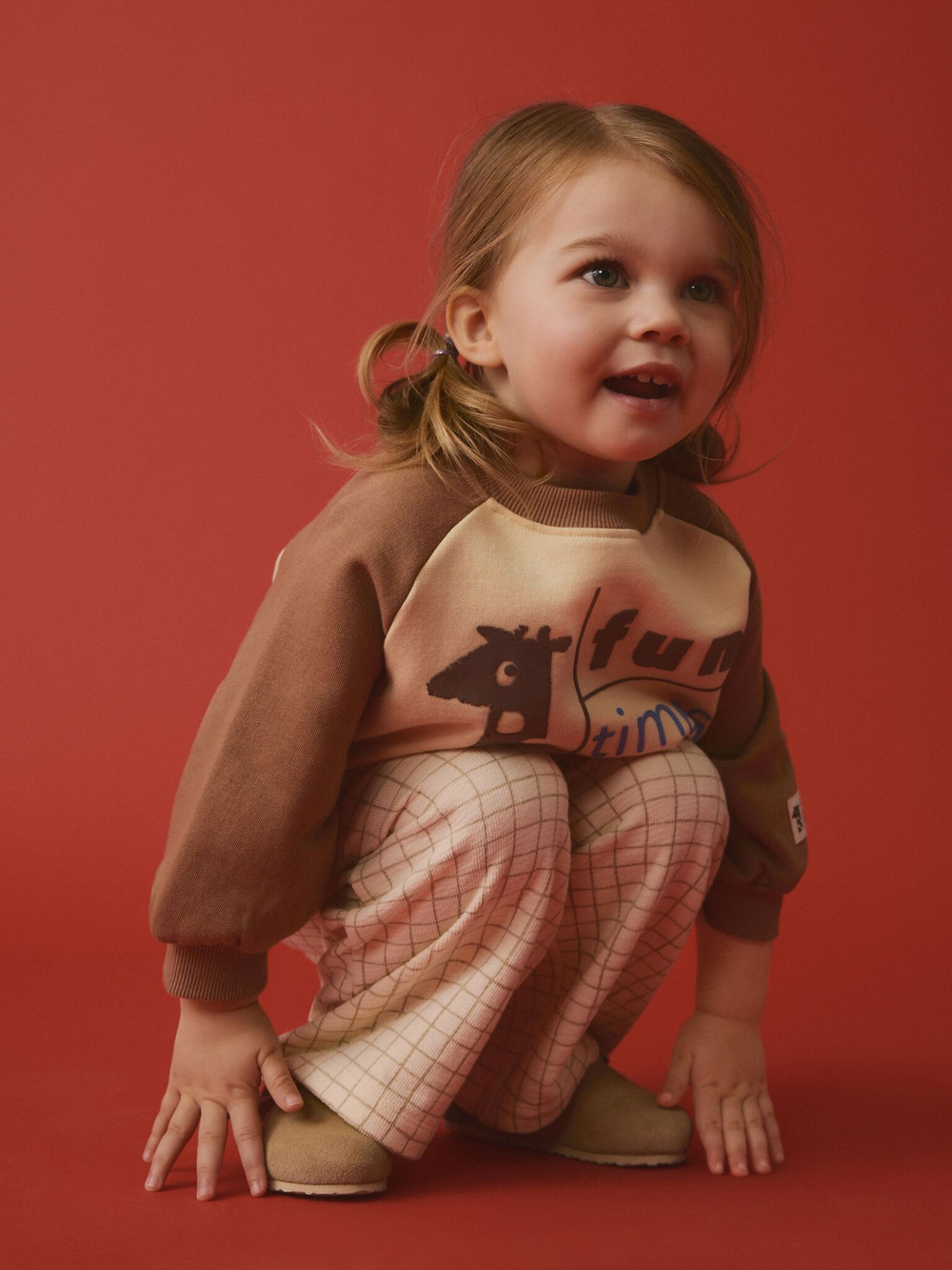 Толстовка и брюки в комплекте для девочки Next E54-929, Песочный, Кремовый