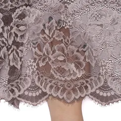 Кружево эластичное кофе/пудра 22 см, Китай