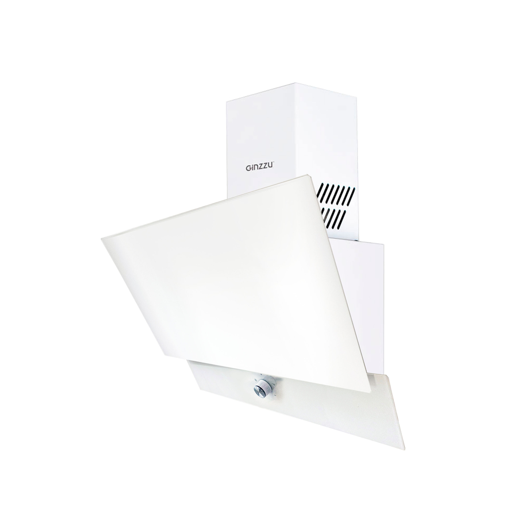 Вытяжка наклонная HKH-205 Ginzzu белое стекло, 650м3/час