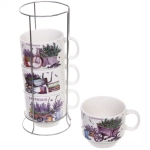 Набор кружек на стойке 200мл «Прованс»
