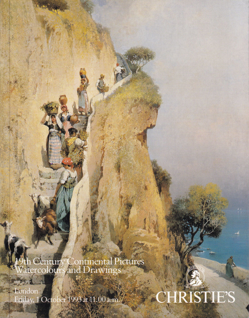 Каталог аукциона Christie’s, Лондон, Европейская живопись XIX века, графика и акварели от 1 октября 1993 года