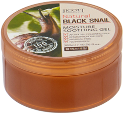 [JIGOTT] Универсальный гель для кожи УЛИТКА Natural BLACK SNAIL Moisture Soothing Gel, 300 мл