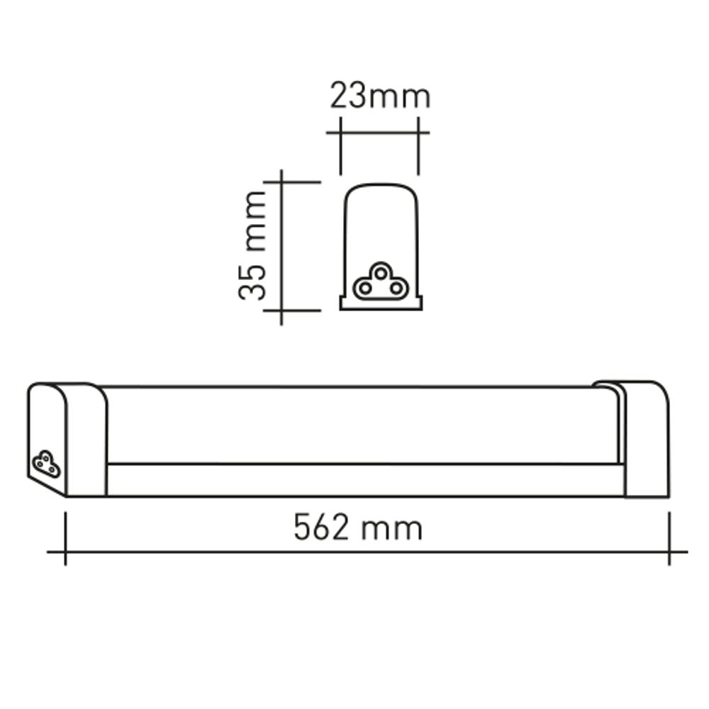 Линейный светодиодный светильник ЭРА RED LINE LLED-04-0-30K-008 8Вт 3000K L562мм | Бытовые светодиодные линейные светильники