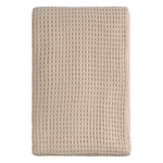 Плед из шерсти бежево-серого цвета из коллекции essential, 130х180 см