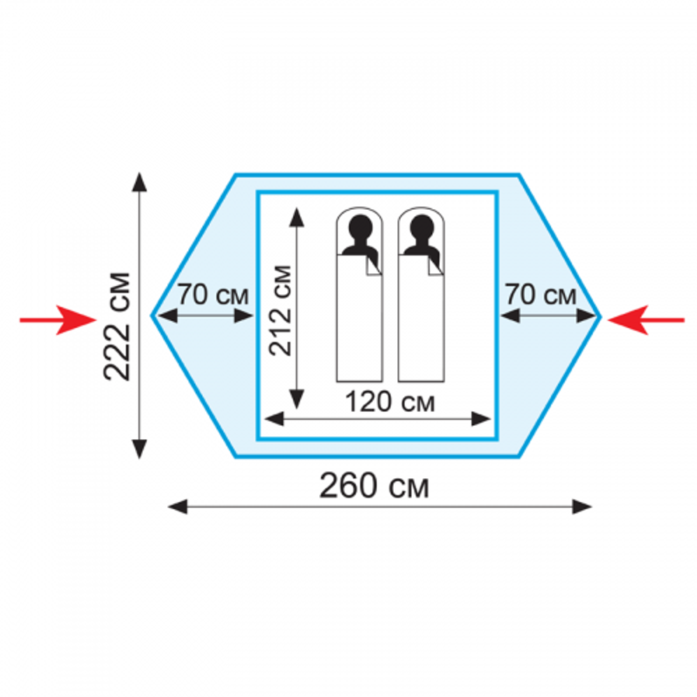 Tramp палатка Colibri 2 (V2) (зеленый)