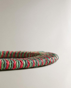 ZARA HOME НОВОГОДНЯЯ ПОДСТАВКА ПОД СТОЛОВЫЕ ПРИБОРЫ ИЗ БАМБУКА, ЗЕЛЕНЫЙ