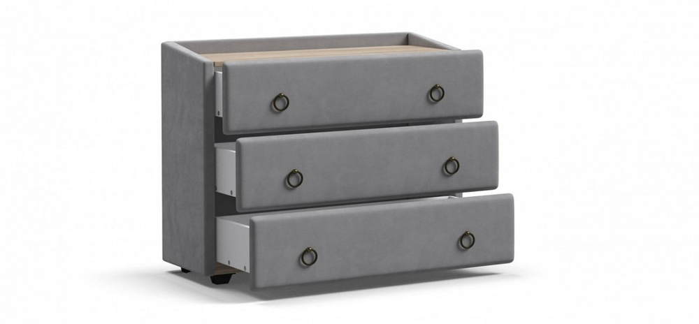 Комод Босс Классик велюр Монолит сталь, сонома(последний экземпляр)