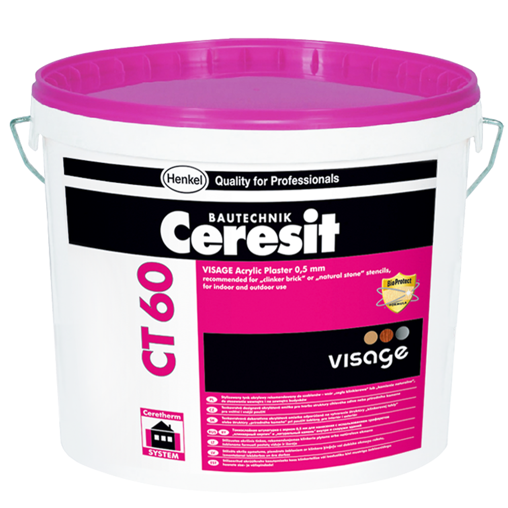 Штукатурка акриловая декоративная Ceresit CT 60 Visage зерно 0,5 мм 25 кг