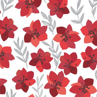 Красные цветы