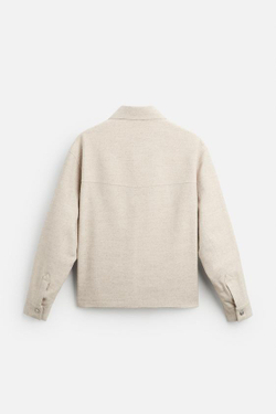 ZARA X NANUSHKA ТОНКАЯ КУРТКА С КАРМАНАМИ, ЭКРЮ