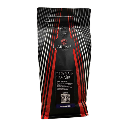 Кофе жареный в зернах фасованный Перу (Венская) 1000гр