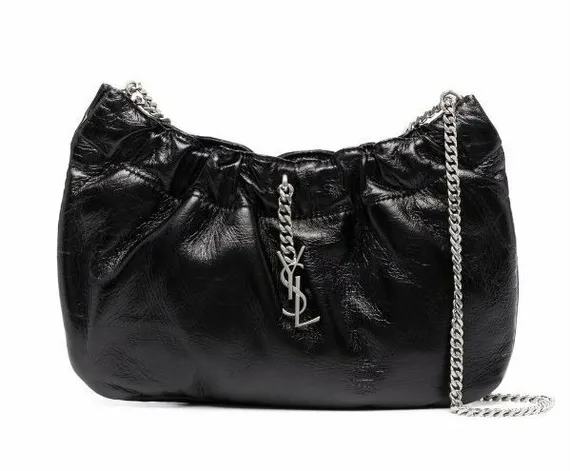 Кожаная сумка-хобо Saint Laurent Pacpac черный