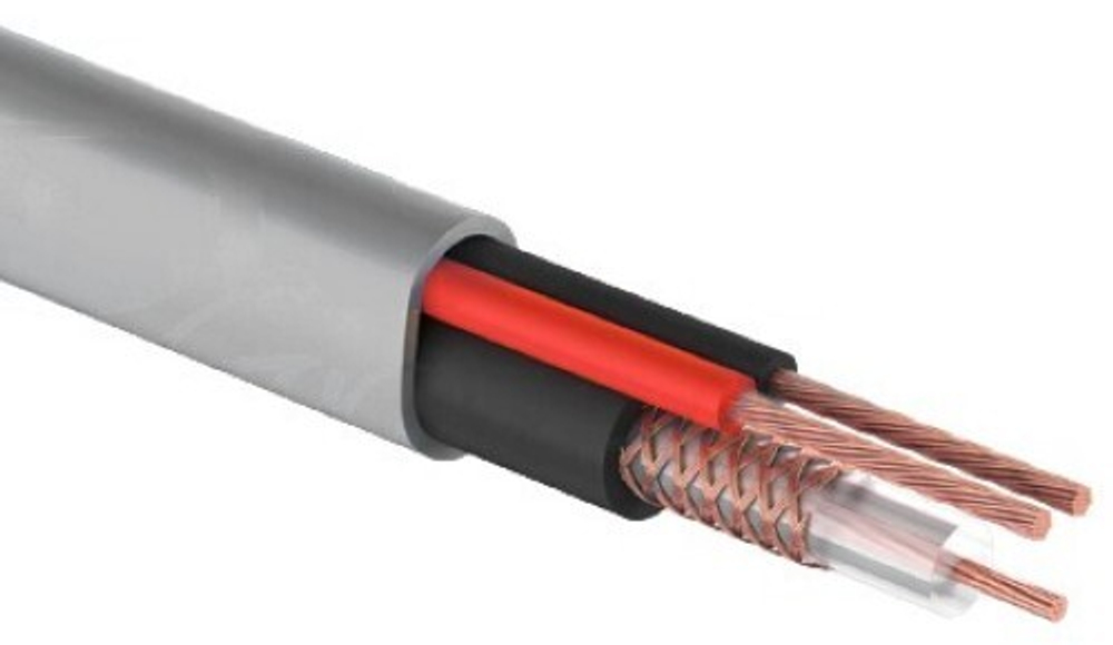 Кабель КВК-В 2х0,75 внутренний, комбинированный для видеонаблюдения (бухта 200 м) CV-K222