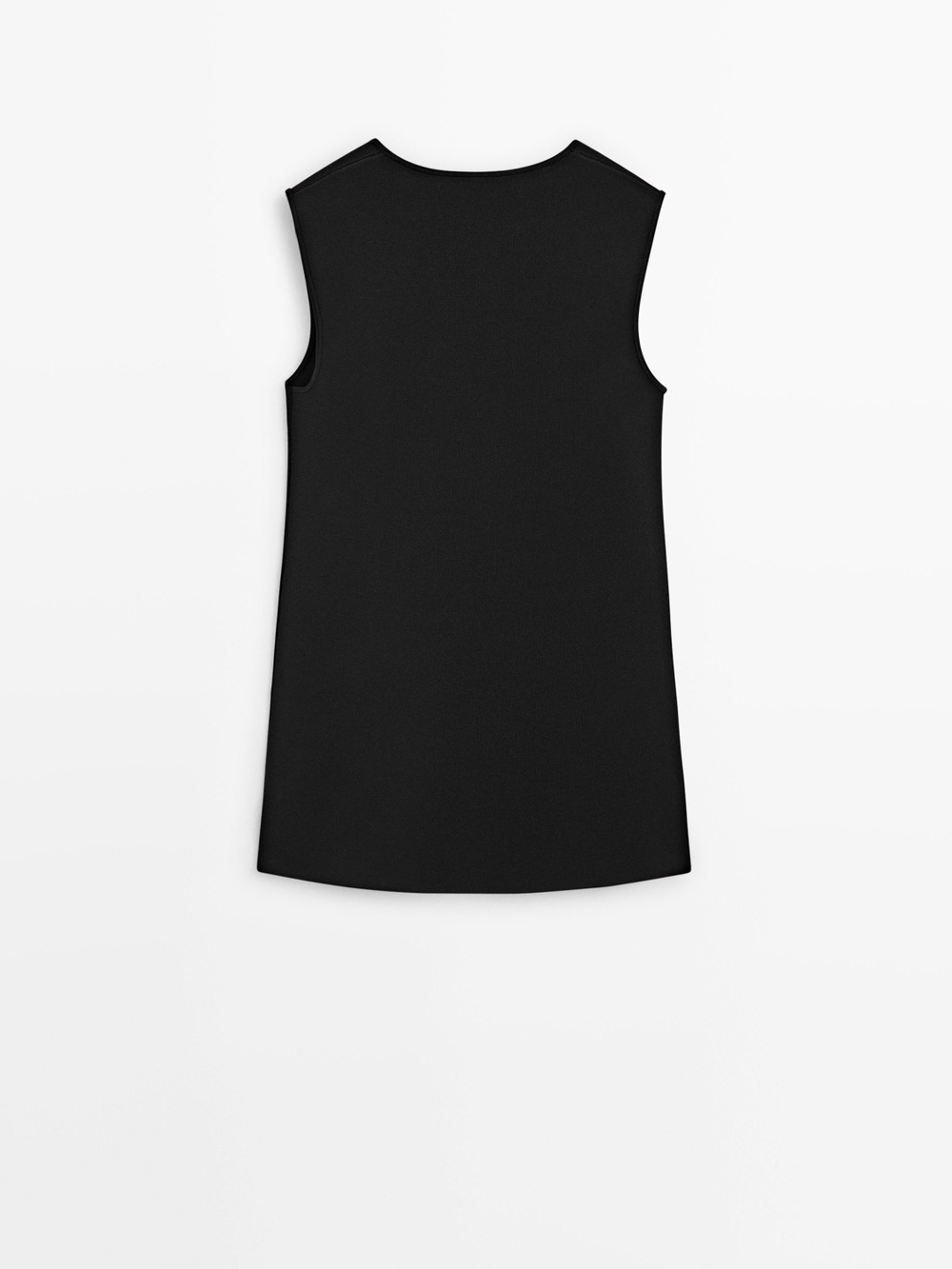 Massimo Dutti Струящееся мини-платье, черный