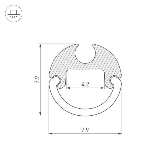 Профиль Arlight ARH-Round-D8-2000 Anod 036325