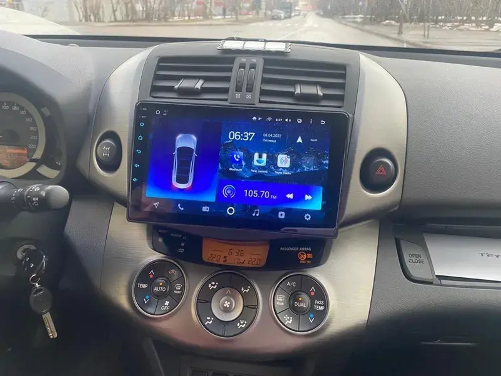 Магнитола для Toyota RAV4 30 2005-2012, Vanguard - Parafar PF018-1XHD на Android 13, 8-ядер, 4Гб+64Гб, CarPlay, 4G SIM-слот