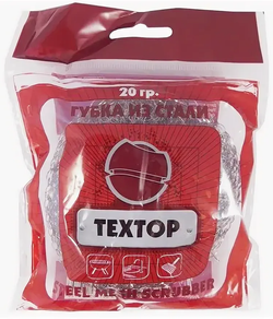 Губка металическая 20гр. (1шт) ТЕХТОР