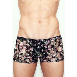 Мужские трусы боксеры черные в сеточку Romeo Rossi Black Boxer RR00220