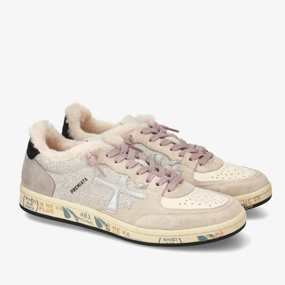 Кожаные кеды Premiata Bskt Clay-d 7073M на меху