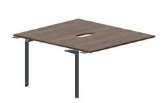 Составной стол на 2 рабочих места 138х156,6х75см (2 эргономичных выреза) - приставной элемент