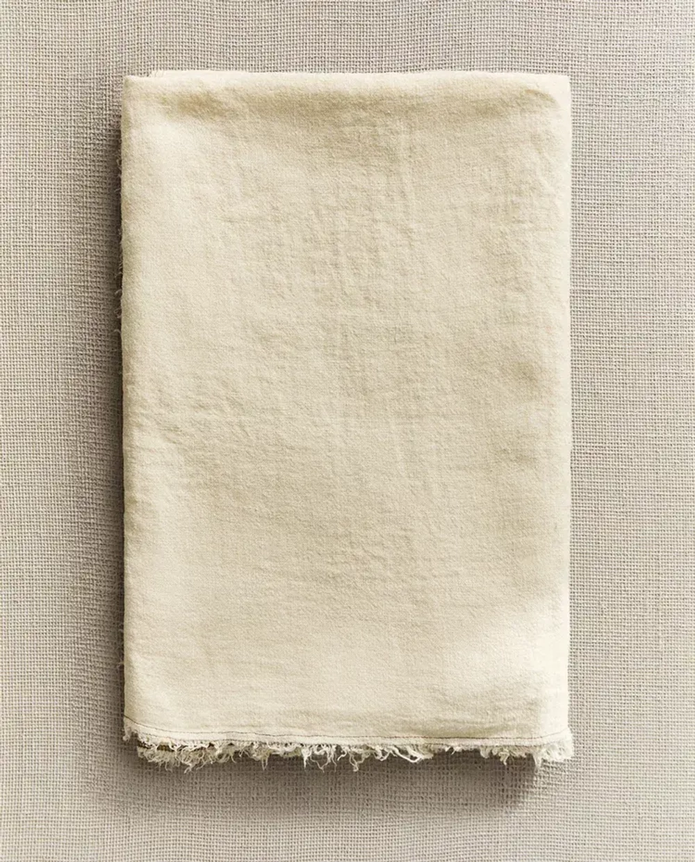 ZARA HOME ПЛЕД ИЗО ЛЬНА С ОТДЕЛКОЙ ОВЕРЛОКОМ, БЕЖЕВЫЙ