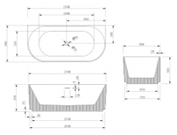 Акриловая ванна ABBER AB9330-1.7