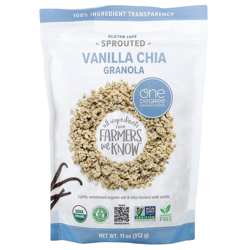 One Degree Organic Foods, гранола с ванилью и чиа, 312 г (11 унций)