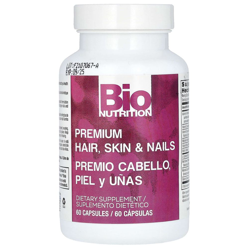 Bio Nutrition, премиальное качество для волос, кожи и ногтей, 60 капсул