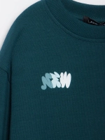 Костюм для девочки, свитшот и леггинсы, зеленый