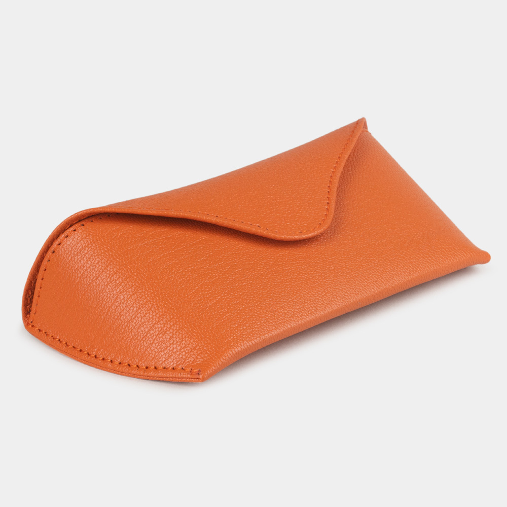 Футляр для очков Soleil из кожи козы, оранжевого цвета