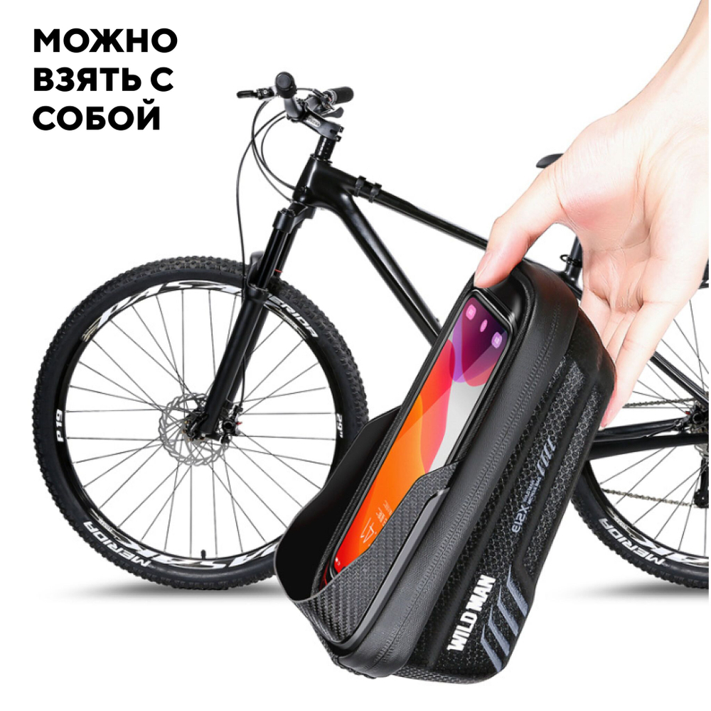 Сумка WILD MAN E12X съемная для велосипеда (с козырьком)