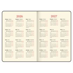 Еженедельник датированный 2026 210х297 мм А4 BRAUBERG "Comodo" под кожу коричневый (117152)