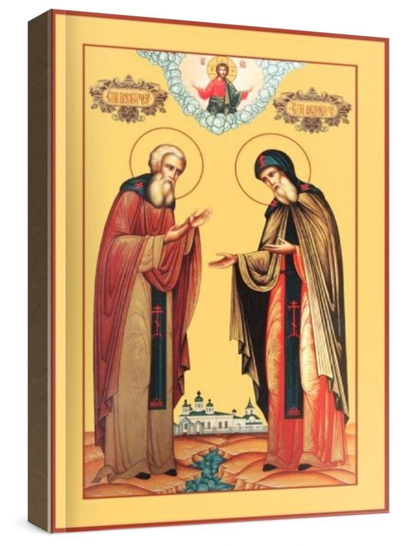 Афанасий и Феодосий Череповецкие (рукописная икона)